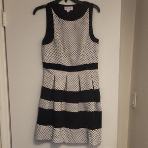 Elle Black and White Polka Dot Dress